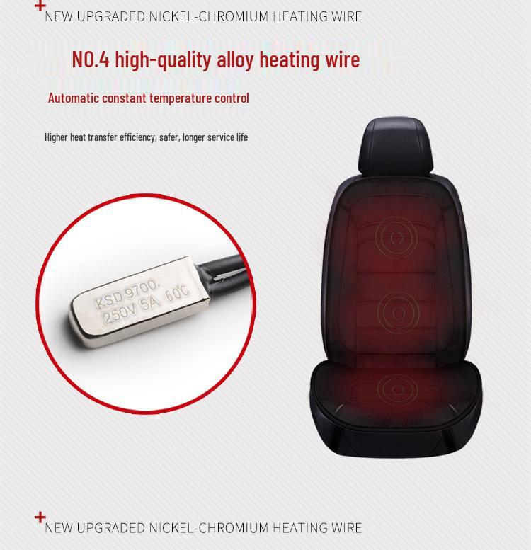 Universal Imitation Cashmere Heated Seat Cushion - Smart 12v/24v for Cars and Chairs