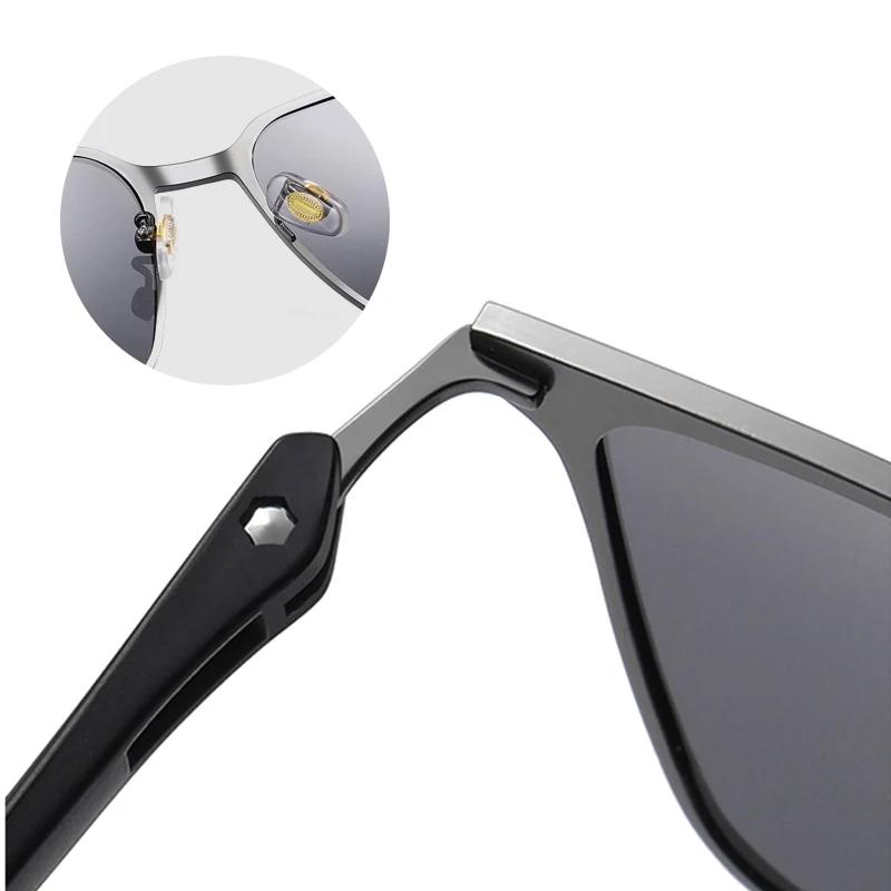Ultra-lightweight Stainless Sunglasses Men High Quality Metal Square Shape Male Sun Eyeglasses Fashion Summer Driving Sunglasses UV400