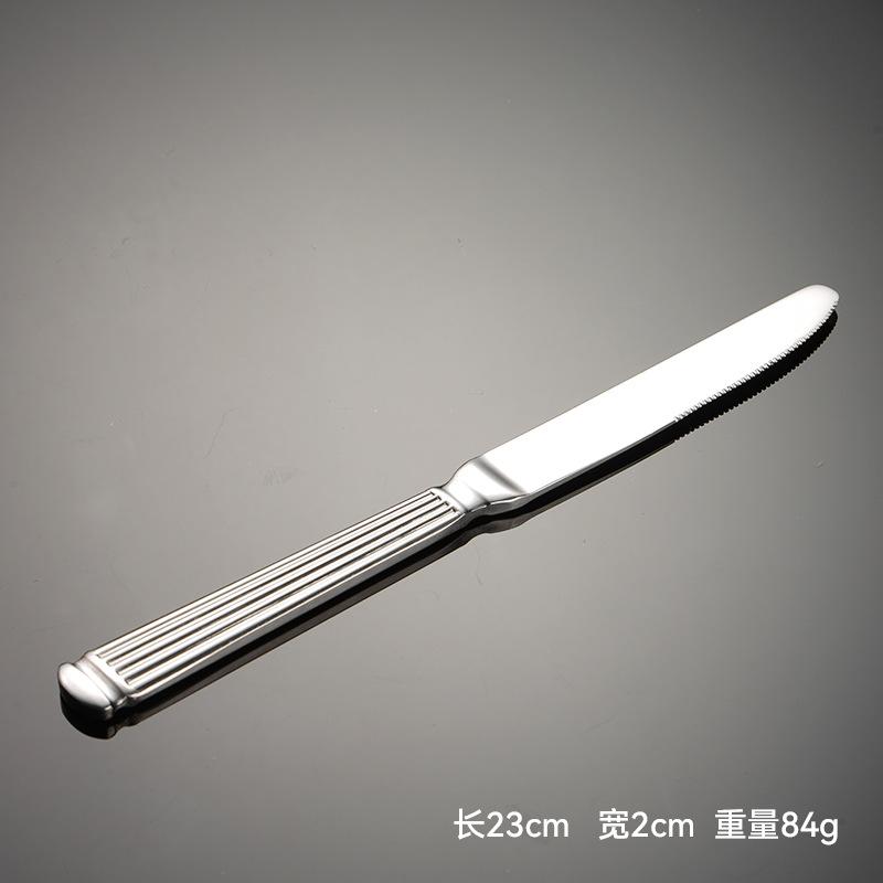 410 stainless steel thin Roman column series Western food knives, forks and spoons set tableware gifts 5 main parts