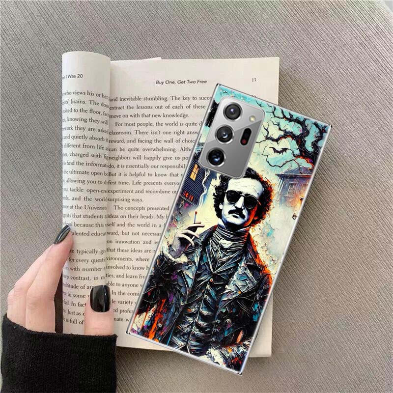 Edgar Allan Poe Phone Case For Samsung Galaxy S25 Edge S24 S23 FE S22 S26 Ultra S21 S20 S10 Plus Capa Soft