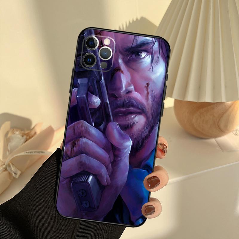 Cool Movie John Wick Phone Case For iPhone 16 14 13 12 11 15 17 Pro Max 13 Mini 15 16 Plus 16e 17 Air Cover Funda