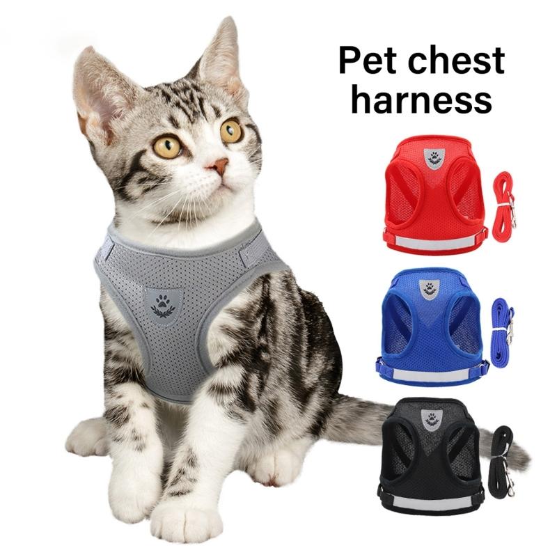 Breathable Dog Vest Harness Reflective Strap Comfortable Dog Harness for Small Pet Outdoor Activity Walking Accessory