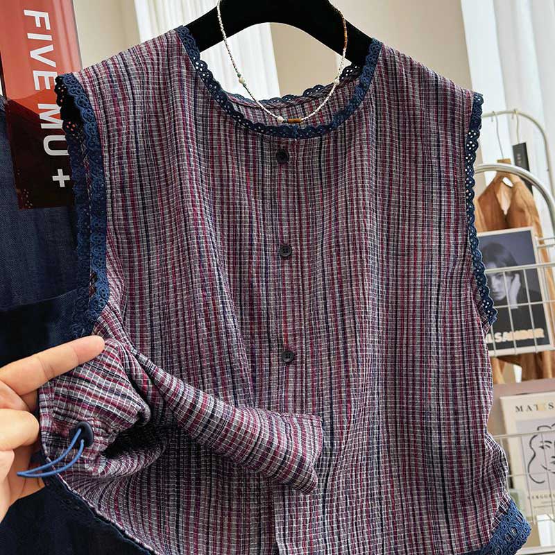 Vest for Women Summer Lace Sleeveless Tops Vest Oversize Casual Sleeveless Coat Buttons Camisole Vest