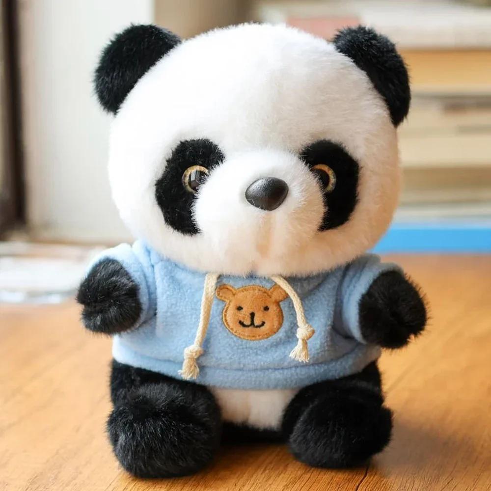 25CM Cute Panda Plush Toy Chinese National Treasure Chuanhoodie Sweater Doll Festival Gifts For Child Birthday Christmas Gifts