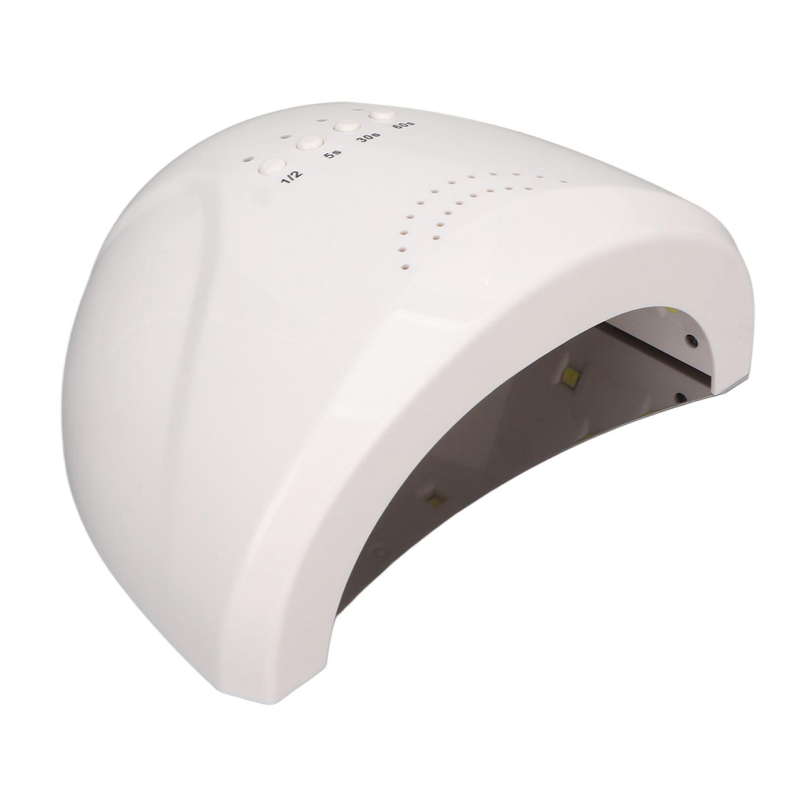 

UV LED Nail Lamp 48W Touch Screen Smart Infrared Sensor UV Gel Nail Lamp with 30 LED Beads for Home 100‑240V White EU