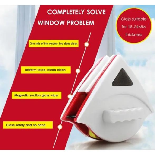 Magnetic Window Cleaner Wiper Double Side Wipe Brush Washing Glass Cleaning Washer Tools