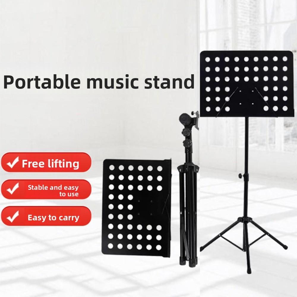 Retractable Music Stand Book Holder Portable Music Score Tripod Stand Sheet Music Stand  Guitar