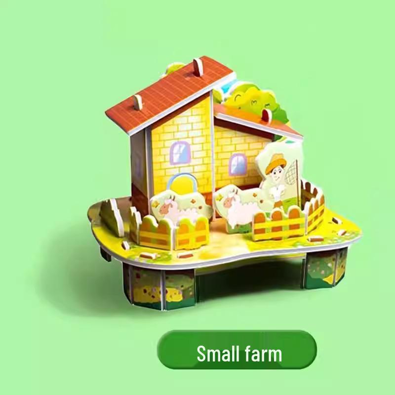 3D Puzzle House Model DIY Educational Toy for Kids Aged 3-6+