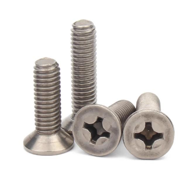 GB TA2 Pure Titanium Alloy Countersunk Phillips Machine Screws - Flat Head - Sizes M3/M4/M5/M6 M2*10