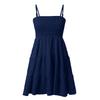 2026 European & American Summer Women's One-Shoulder Thin Strap Solid Color Versatile Dress