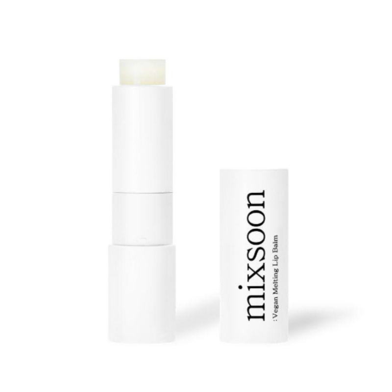 mixsoon Vegan Melting Lip Balm 4.1g – Moisturizing Glossy Lip Care with Smooth Melting Texture, Korean Vegan Lip Balm 01 Clear
