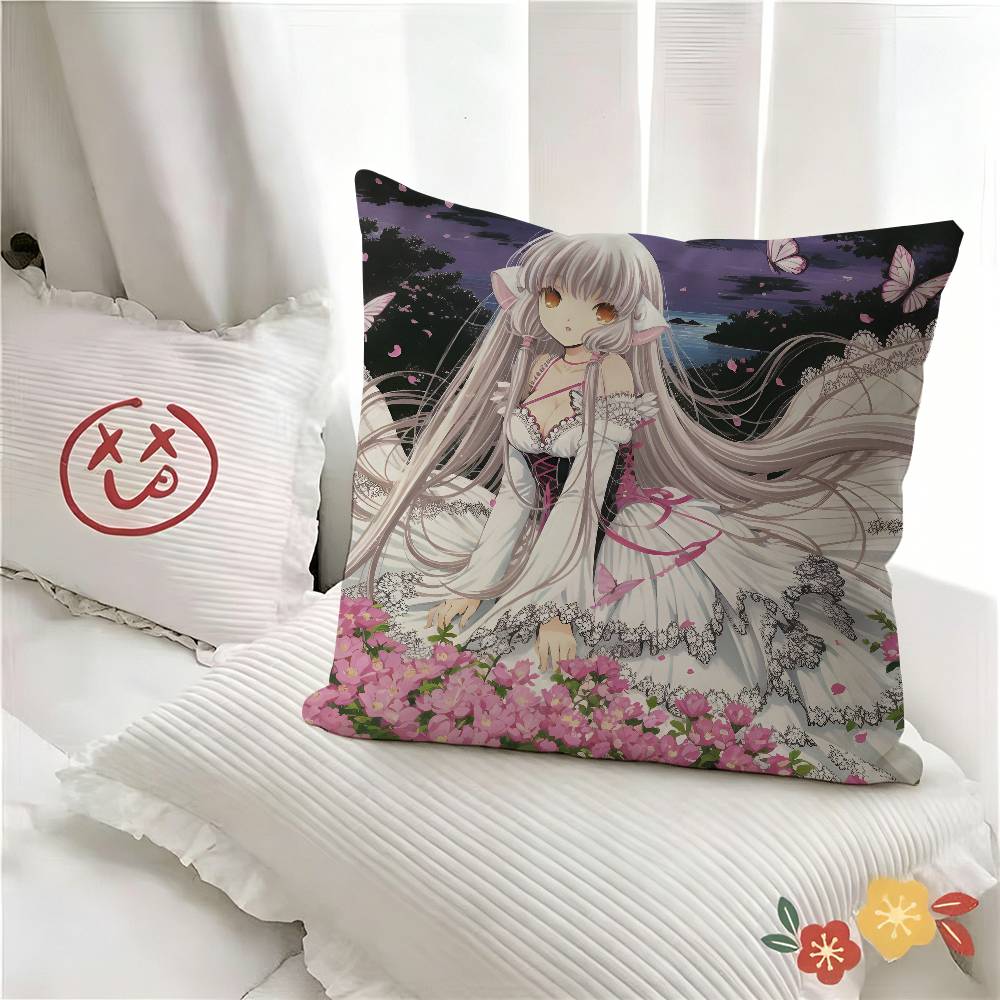 pc CChobits Pillow Case Fashion Square Pillowcase Bedroom Sofa Room Ins Decoration Leisure