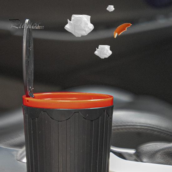 Coș de gunoi pentru mașină cu capac Coș de gunoi pentru vehicule Suport pentru pahare Organizatori pentru mașini și depozitare pentru accesoriile scaunului din față