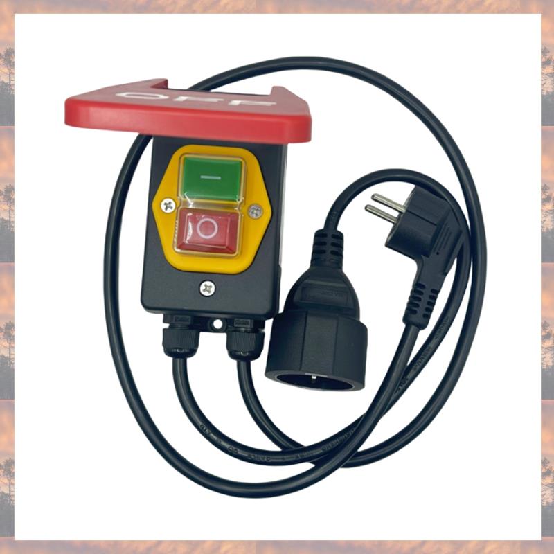 2025 Trend 220V Single-Phase On/Off Switch, Safety Switch, Zero Voltage Switch With Socket, Emergency Off Switch EU Plug