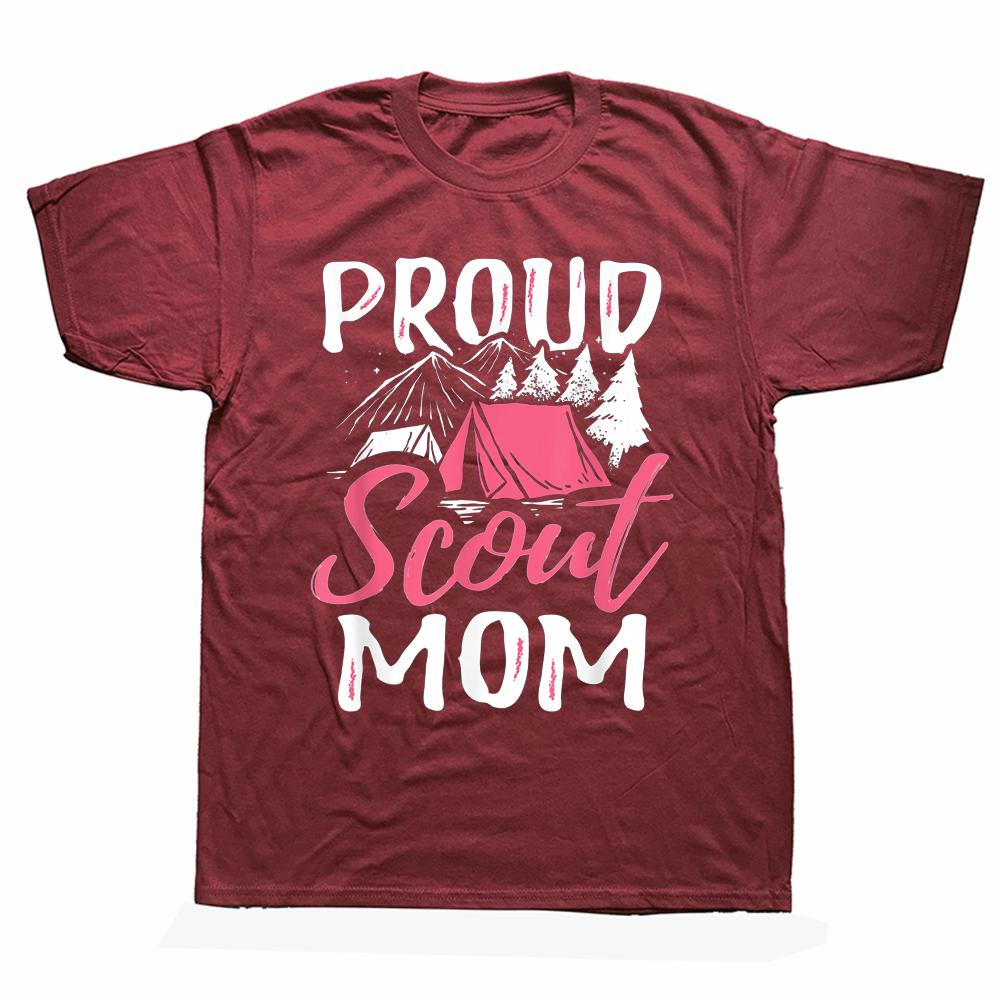 Funny Proud Scout Mom Scouting Leader Camping T Shirts Graphic Cotton Streetwear Short Sleeve Birthday Gifts Summer T-shirt