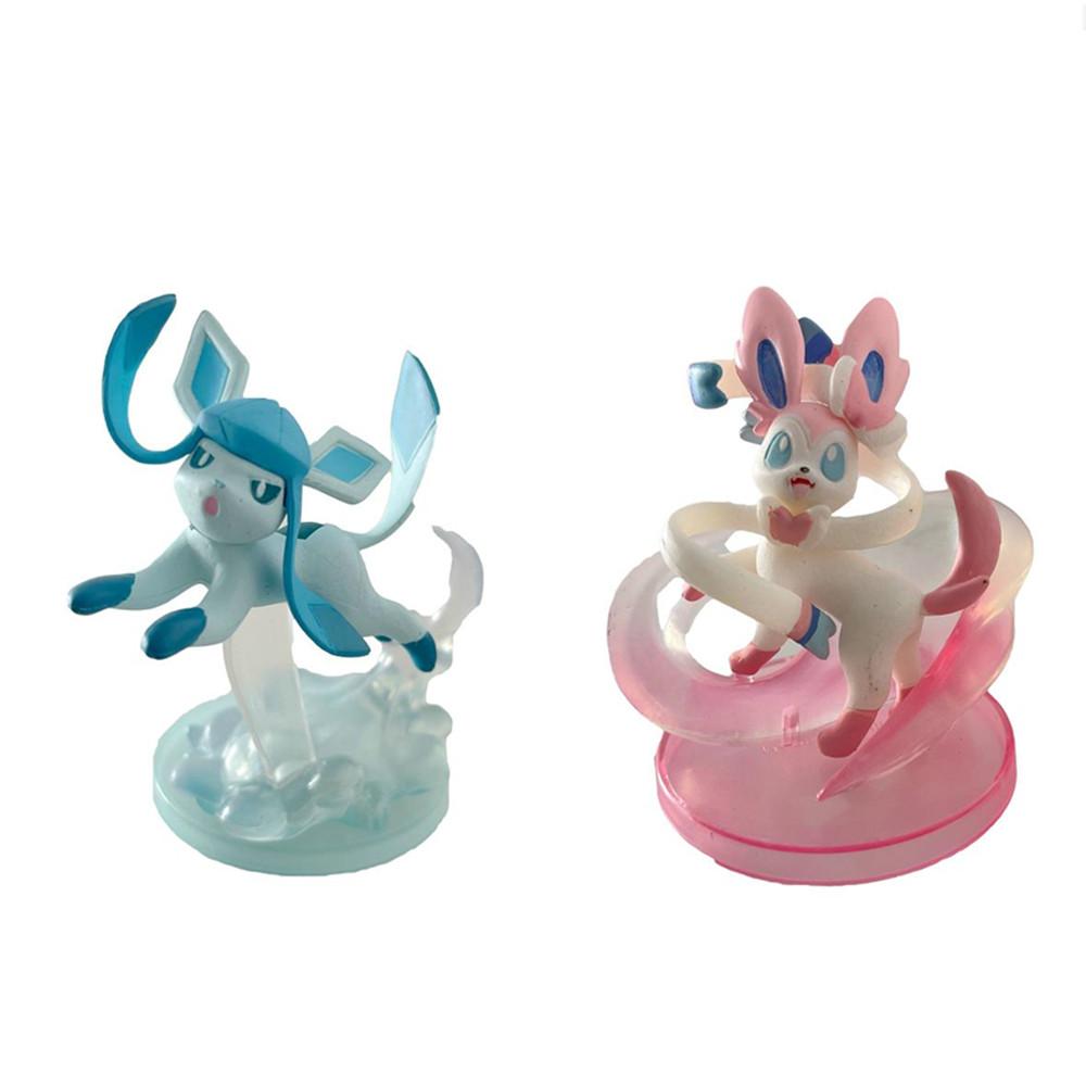 1 Pc Cute Pokemon Action Figures Eevee Bulbasaur Squirtle Vulpix Charmander Psyduck 3D PVC Model Statue Collection Kid Gift Toy
