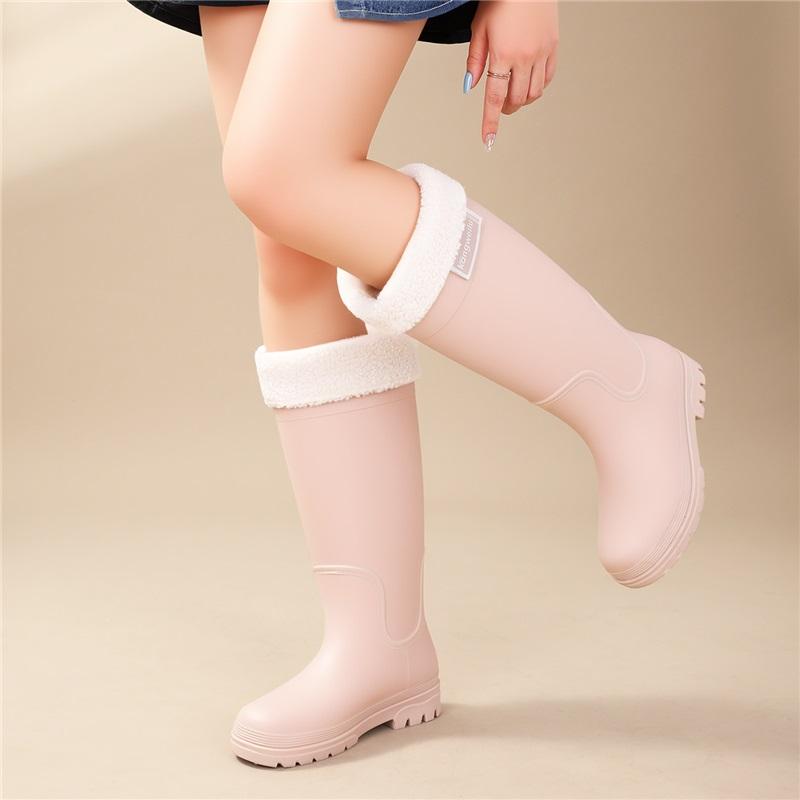 Cotton Insulated Waterproof Anti Slip Women's Rain Shoes