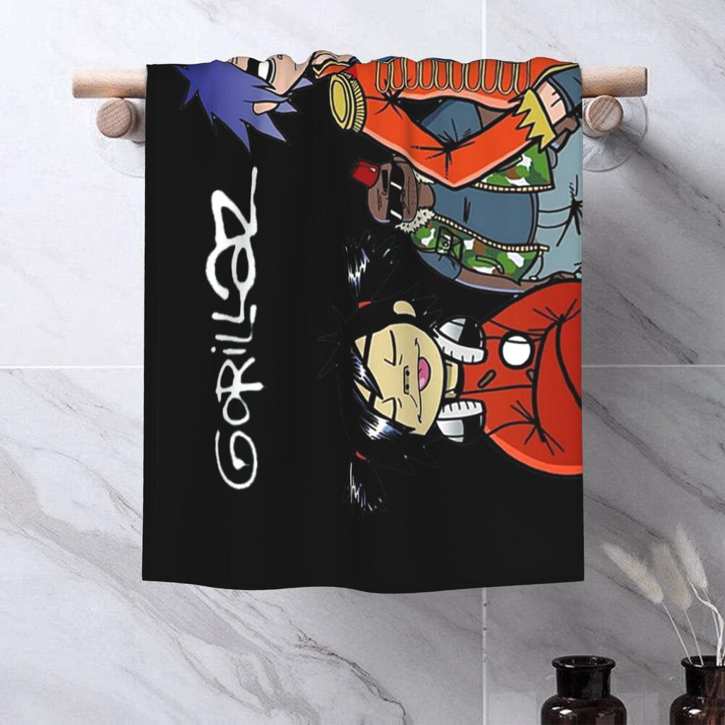 Asciugamano Facciale Morbido Gorillaz Asciugatura Rapida Piscina Bagno Asciugamani in Cotone Assorbente Rapido