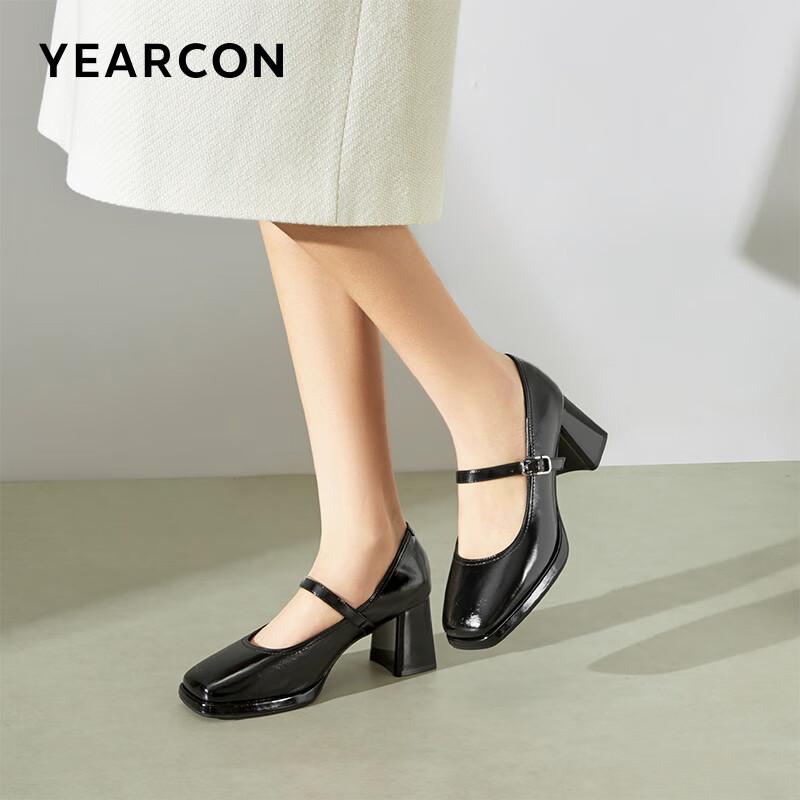 Yr.k Women's French Retro Mary Jane High Heels