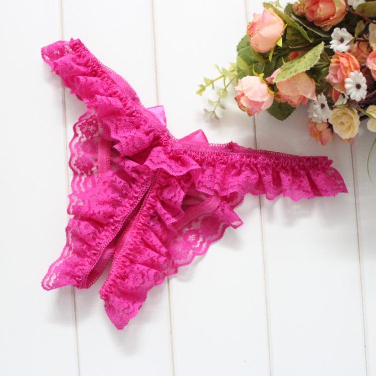 Lace Women's Sexy Panties Open Crotch T Pants Real Shot, Seductive Transparent Sexy Women's Underwear 2007