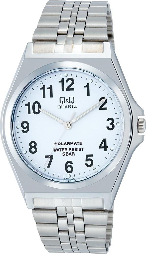 Citizen Q&Q SOLARMATE H980-204 Men's Silver Watch