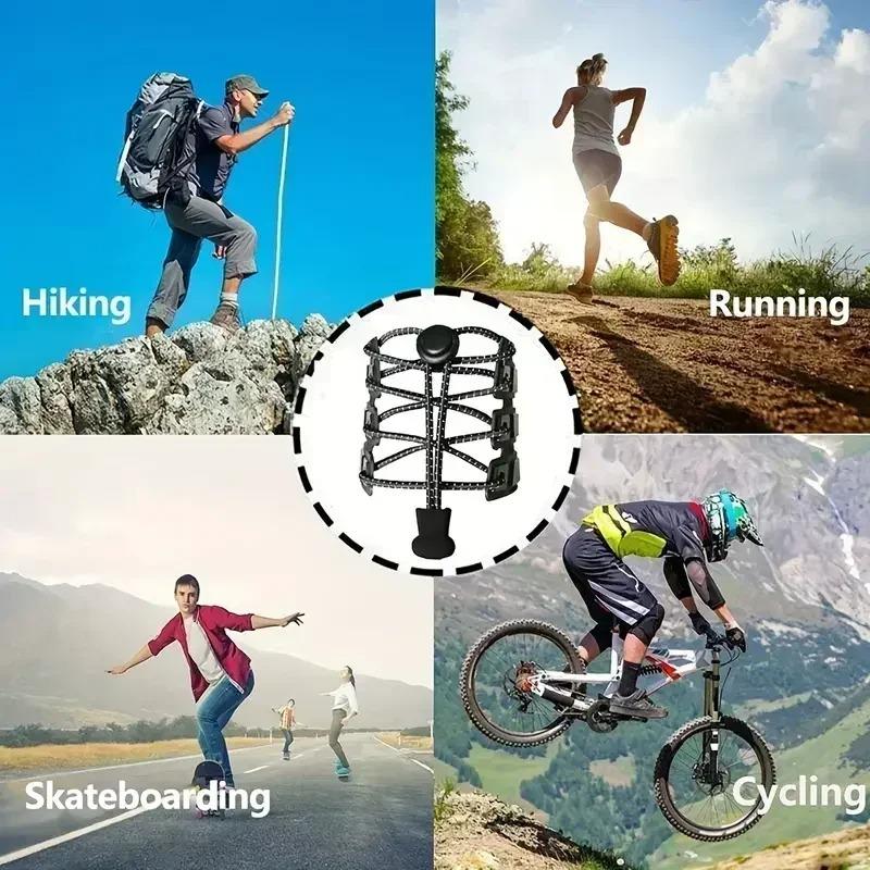 1 jeu Lacets élastiques Élastiques Antidérapants Sans nœuds Lacets paresseux Élastiques à verrouillage Verrouillage rond Lacets de marche rapide Accessoires de chaussures