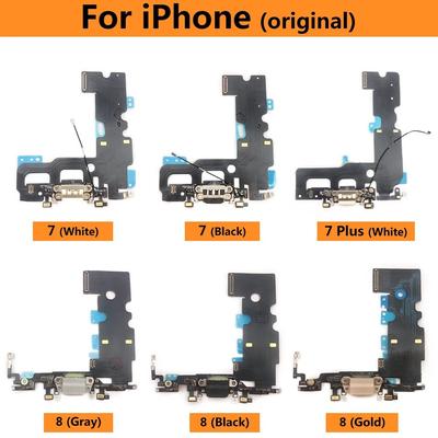 Porta de carregamento USB Microfone Dock Conector Placa Cabo flexível Peças de reparo para iPhone 6 6S 7 8 Plus