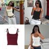 Streetwear Sexy Tank Top For Women With High Elastane And Cotton Blend