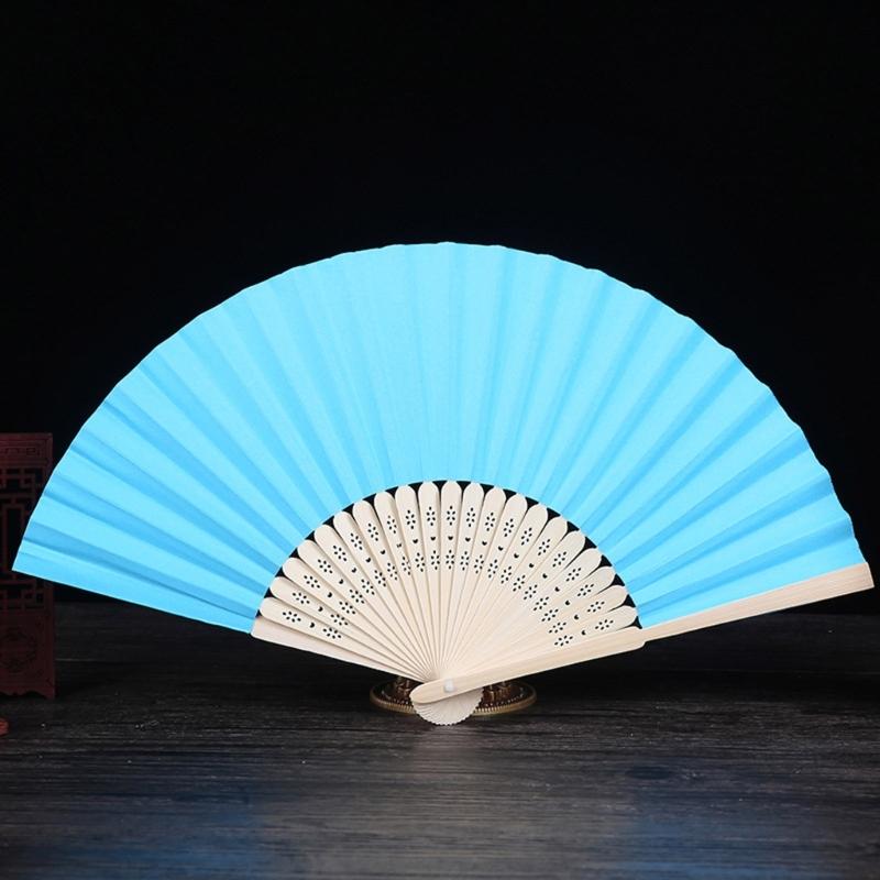 Éventail à main vierge DIY en papier et bambou, éventails pliants pour la pratique de la calligraphie, de la peinture, décoration de mariage, cadeau