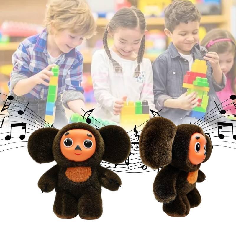 Soft And Cuddly Cheburashka Plush Toy With Music Feature In Deep Green Color