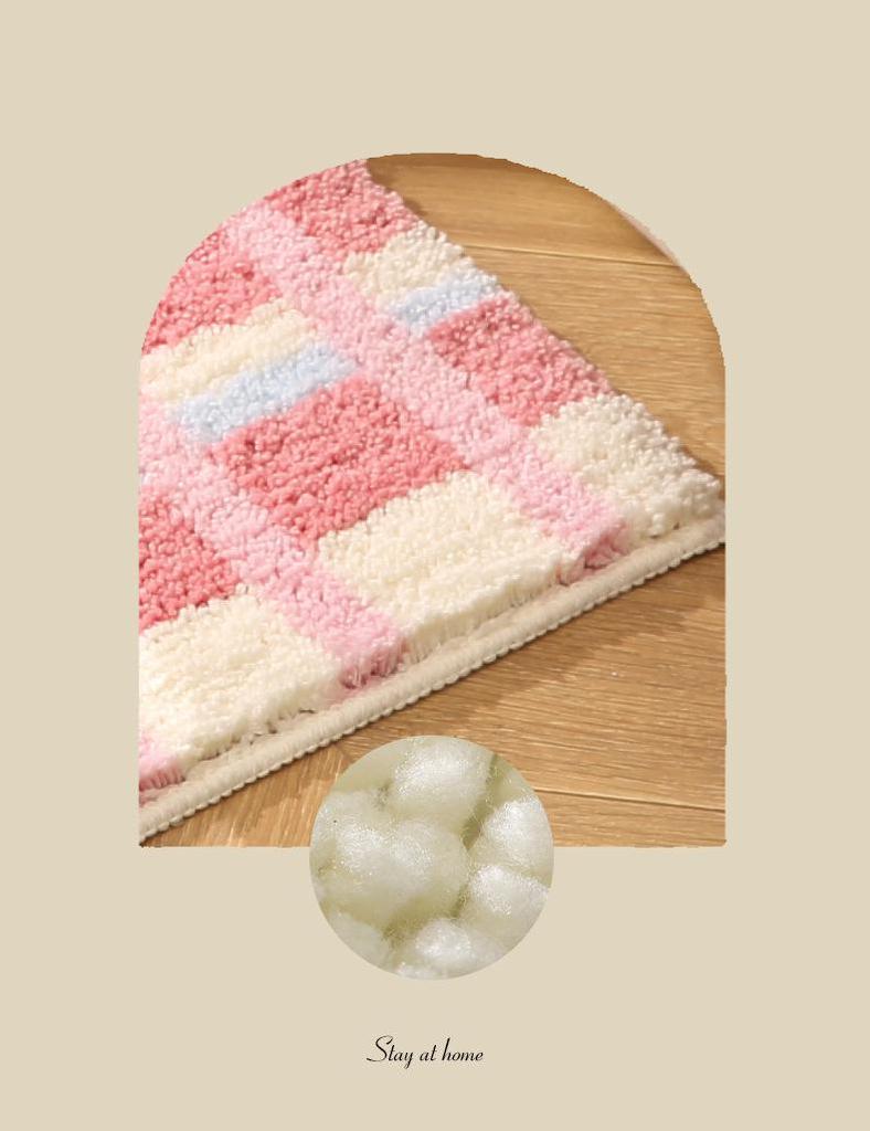 Dopamine Quick-Dry Water-Absorbent Bathroom Mat for Toilet and Bedroom