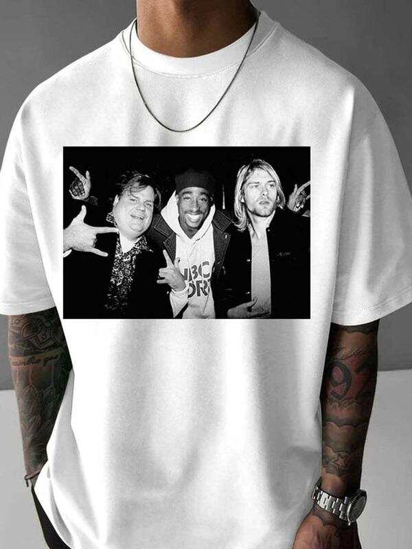 Legend Chris Farley 2Pac Shakur and Kurt Cobain T-Shirt For Unisex S