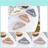 Elegant France Gold Label Triangle Hair Claw Clip For Women In Pure White Color