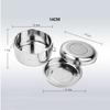 Double Layer Stainless Steel Thermal Lunch Box 14Cm Insulated Food Container for Students Office Workers Picnic Home School