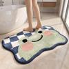 Halloween Ghost Front Door Floor Mat Non-Slip Absorbency Bathroom Floor Mat Plush Entryway Bedroom Carpet Home Decor