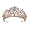 Golden Wedding Crown Rhinestone Princess Tiaras Classic Hair Accessories Bridal Headwear  Girl