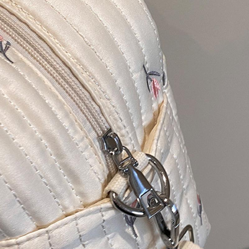 Mama Tasche Niedlicher Bestickter Bär Blume Handtasche Schultertaschen Tragbar Große Kapazität Aufbewahrung Umhängetasche
