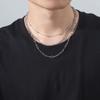 My Shape Stainless Steel Multilayer Necklaces for Women Men Fashion Clip Beads Choker Chain Party Jewelry Gifts for Boys Girls