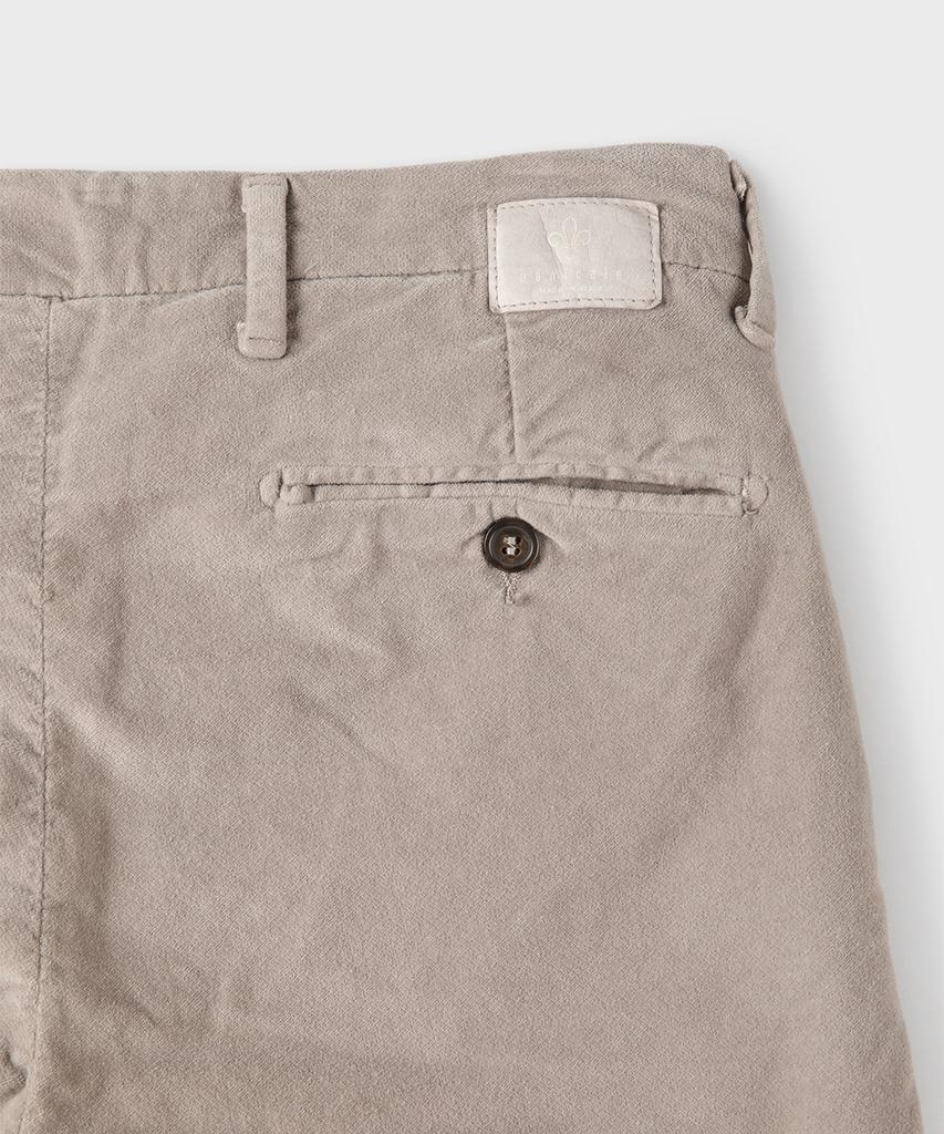 PANICALE Brown Brushed Cotton Regular Fit Pants