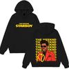 Rapper The Weeknd Fashion Cover Print Hoodie Men Women Pop Musicvintage Pullover Loose Casual Hip-Hop Long Sleeves Sweatshirt