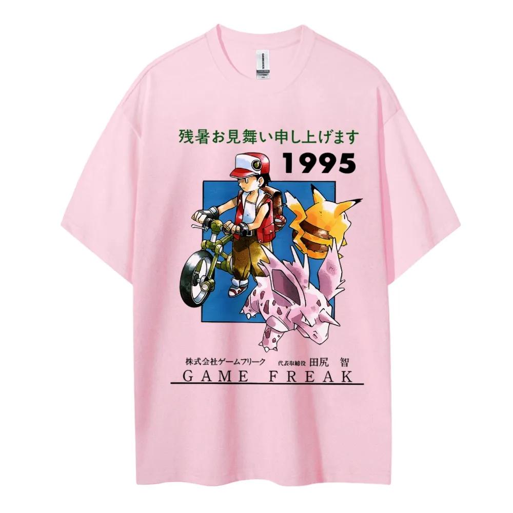 Pánské tričko Pokemon Čistá bavlna Ležérní Kulatý výstřih Krátký rukáv Oblečení Letní Sportovní Ležérní Top s krátkým rukávem