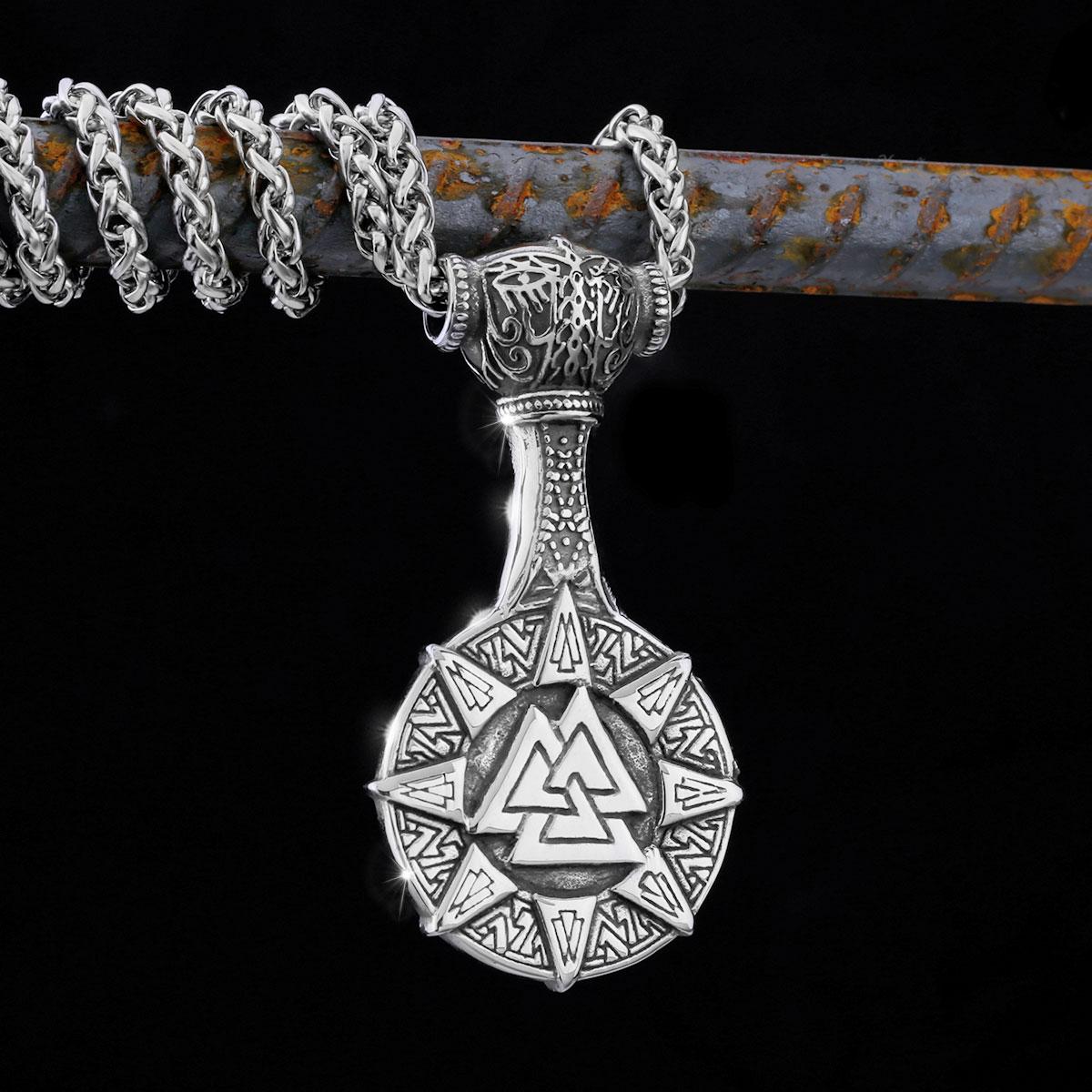 

Скандинавская нержавеющая сталь 316L, руна викинга, руна компаса для чайника серебряный