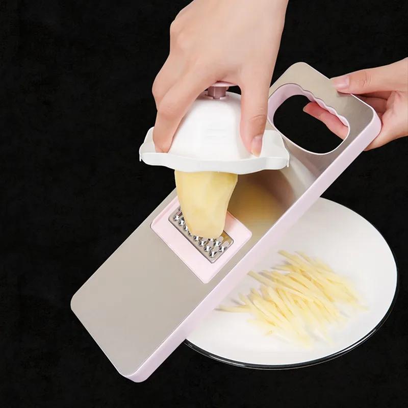Wooden Potato Grid Slicer Vegetable Grater Corrugated Net Chopper Cutter Wave Knife Chipper Salad Kitchen Shredder Peeler Masher