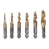 6pcs Titanium Coated Threaded Drill Taps HSS 4341 Drill Tap Set Durable Screw Drill Tap  Drilling