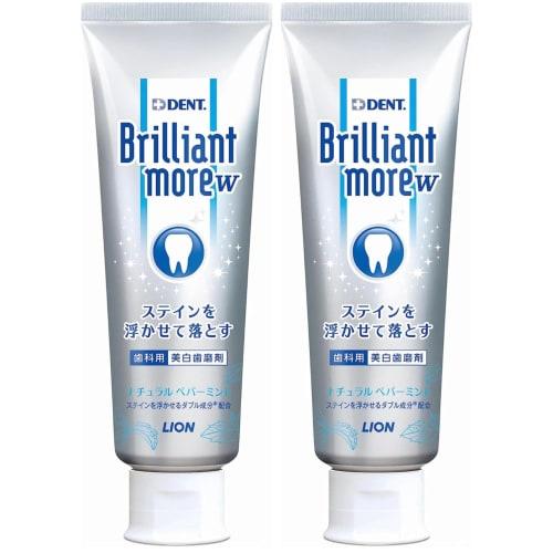 

[.co.jp Exclusive] [Set of 2] Dent Health Brilliant More Double Natural Peppermint 90g x 2 Bottles