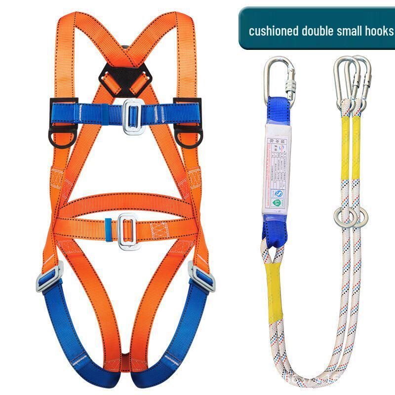 GB Пятиточечная страховочная привязь с амортизирующим крюком для пожарно-спасательных и высотных работ