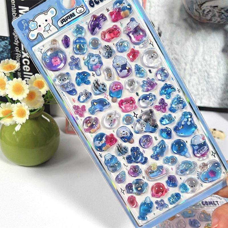 Food Grade Resin Sushi Raised Sticker for Child Sensory Play Creative Learning and Decorative Use
