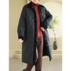 Large Size Women's Winter Clothing New Retro Literary Women's Cotton-padded Clothes Corduroy Splicing Padded Cotton Thickened Winter Coat Women