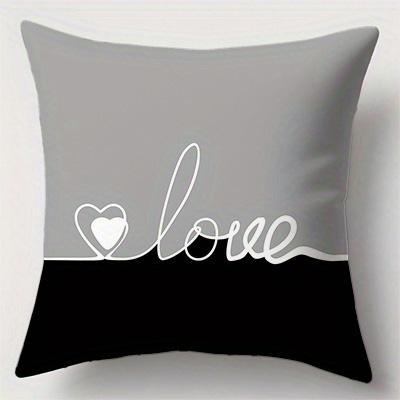 Home Decor Love-Themed Geometric And Peaceful Pillow Covers Pattern Cushion Cover Suitable For Sofa Bedroom Car Pillow Cover