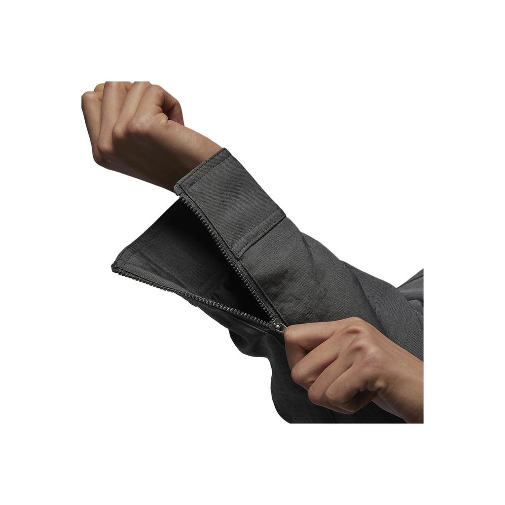 Jordan Solid Color Zip Pocket Collar Long Sleeve Jacket Women Outerwear Grey DX0505-022